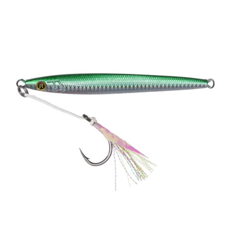 Hogy Sand Eel Jig with Teaser Assist Hook, 3.5oz, Green