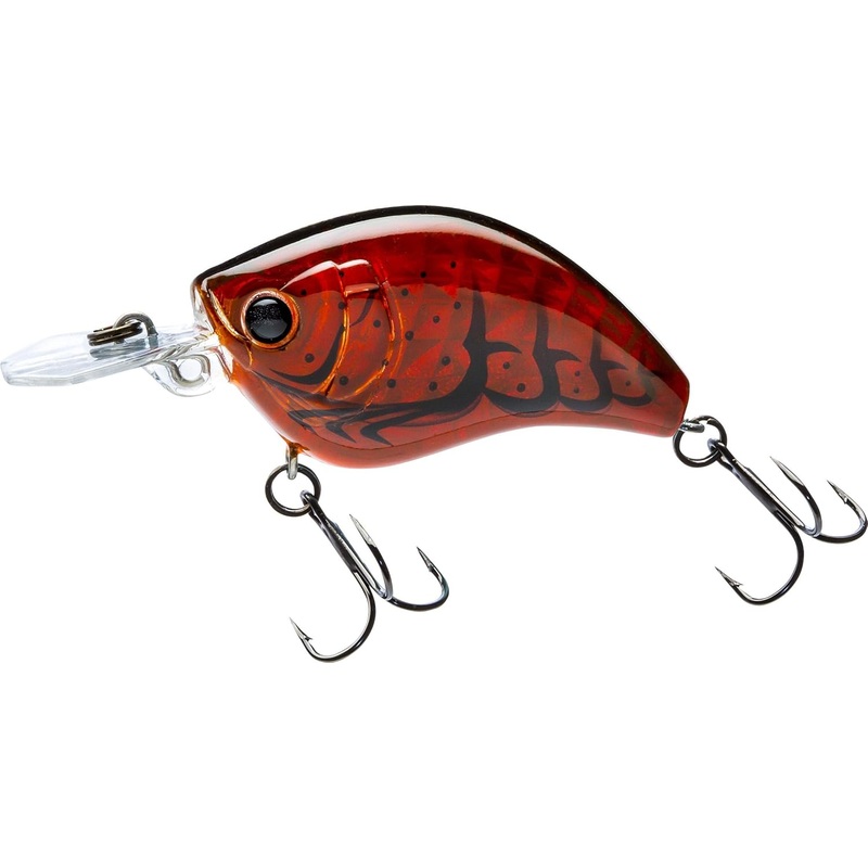Yo-Zuri 3DR-X Flat Sided Floating Crankbait 2.125" Red Crawfish Translucent Brown Crawfish