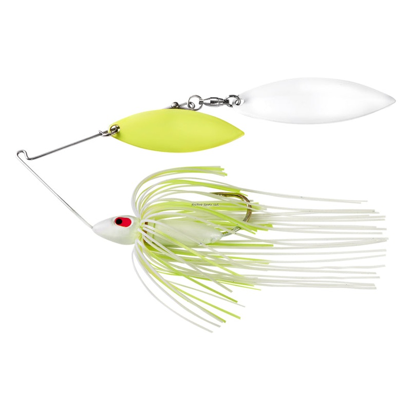War Eagle Screamin Eagle Painted Head Double Willow Spinnerbait- 1/2oz- White Chartreuse