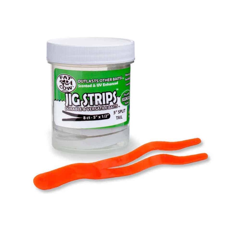 Fat Cow Fishing Jig Strips - Split Tail, 5" X 1/2"