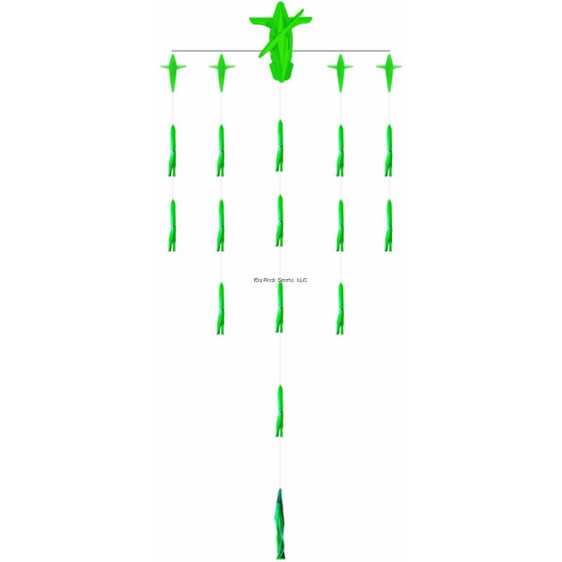 Fish Razr Spreader Bar Wide Tracker Green Machine Squid