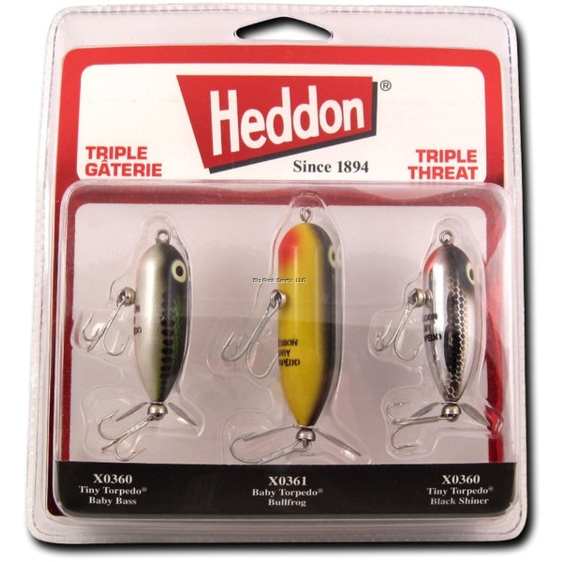 Heddon Triple Threat Lure 3Pk, 1-7/8", 2-1/2", 1-7/8", 1/4, 3/8 , 1/4 oz , Multi
