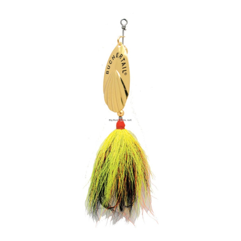 Joe Bucher Musky Spinner #7 Buchertail Perch/Brass