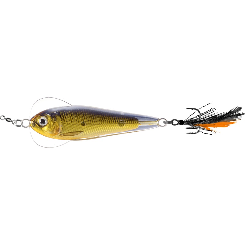 LiveTarget Flutter Sardine - Jigging Spoon, 2 5/8", 1oz, Gold/Black