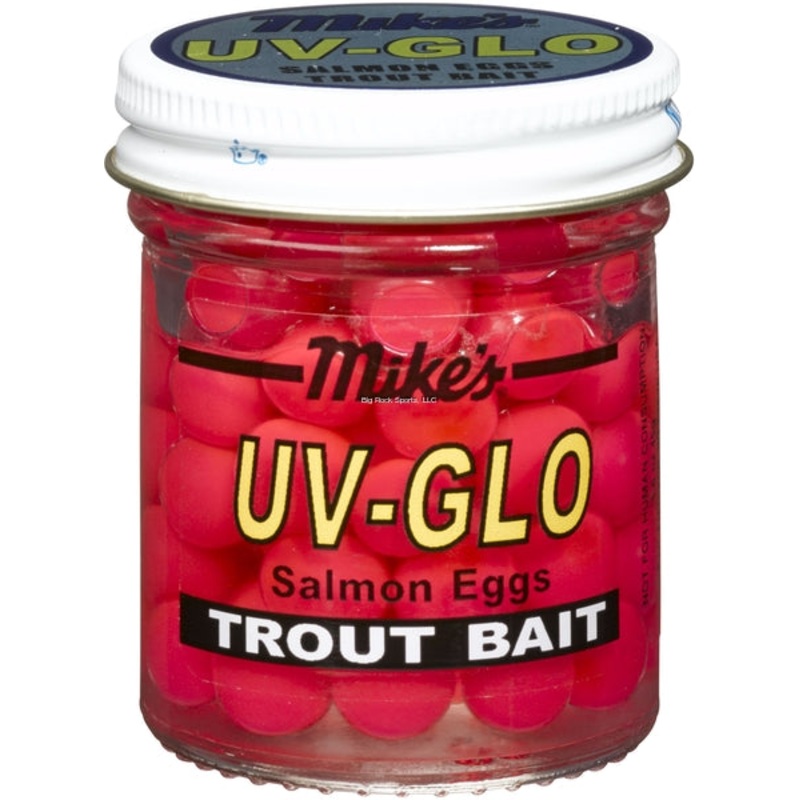Mike's UV Glo Salmon Eggs, Pink 1.1 oz Jar