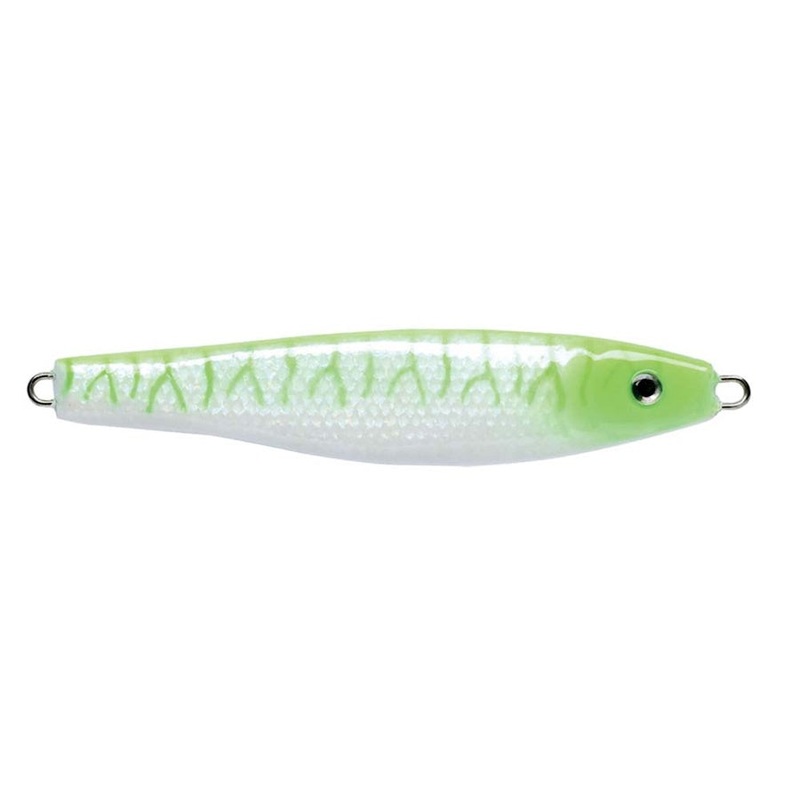 P-Line Halibut Drop Jig 11 oz, Glow Green Tiger