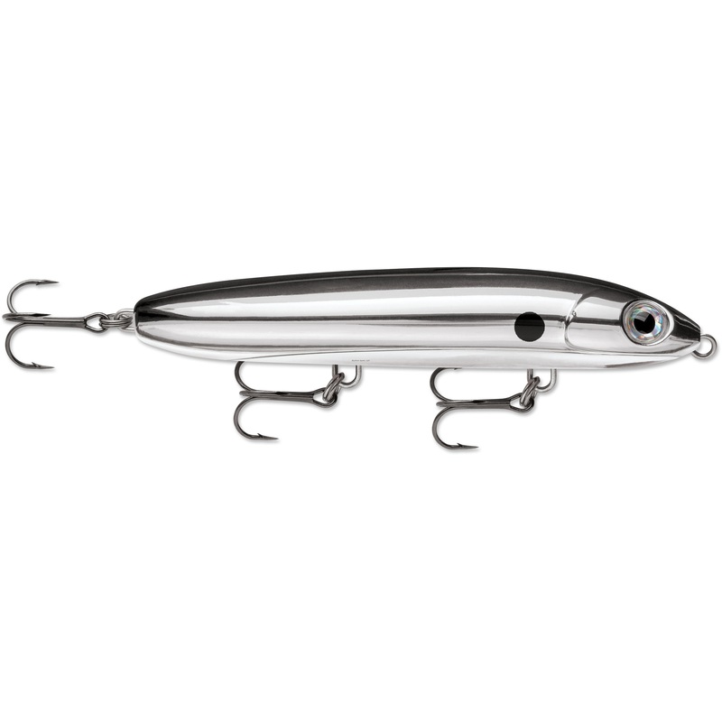 Rapala Skitter V 13 Topwater Floating, 5-1/4", 1oz, Pure Chrome