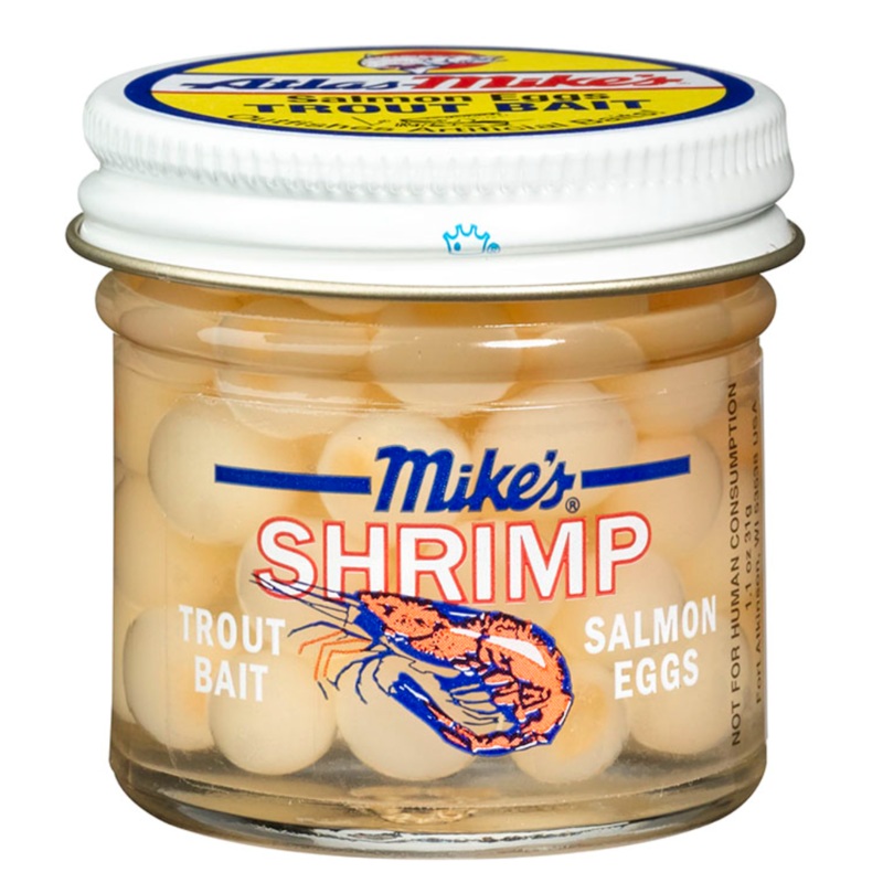 Mike's Shrimp Salmon Eggs White 1.1 oz Jar