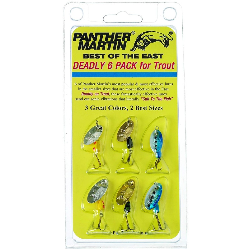 Panther Martin BE6 Best Of The East Spinner Kit, #1/#2, Assorted, 6/Pack