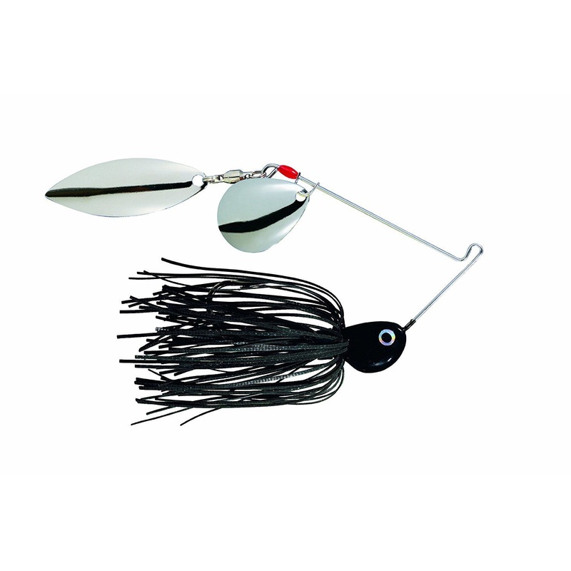 Strike King Potbelly Spinner Bait (Black, 3/8oz) Colorado Blades
