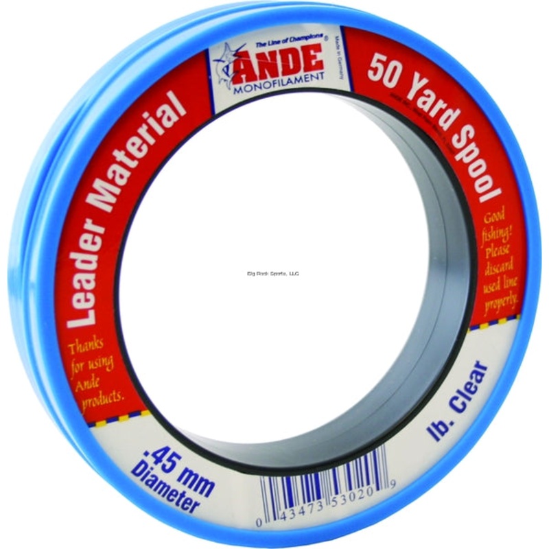 Ande Mono Leader Wrist Spool (20lb-80lb, 50yd, Clear)
