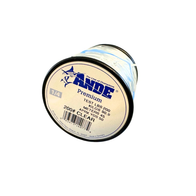 Ande Premium Monofilament 1/4lb Spool 200lb 50yd Clear