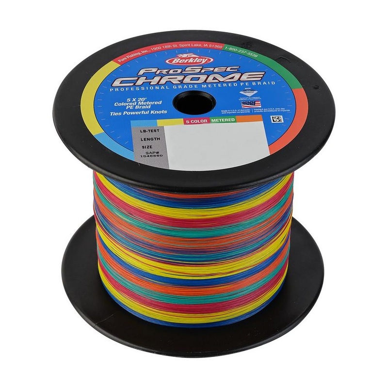 Berkley ProSpec Chrome 5x20' Metered Braid, Small Bulk