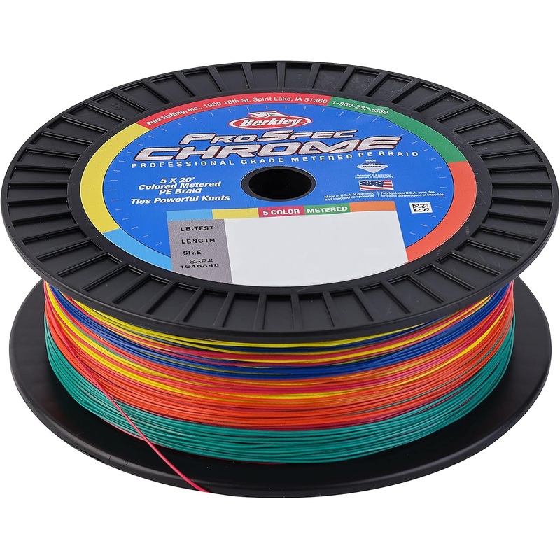 Berkley ProSpec Chrome 5x20' Metered Braid Superline 80lb 500yd