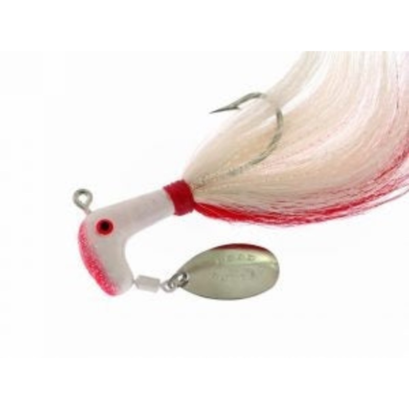 Blakemore Road Runner Bucktail 1oz 4/0 Red/Wh-Red/Wh 6/cd
