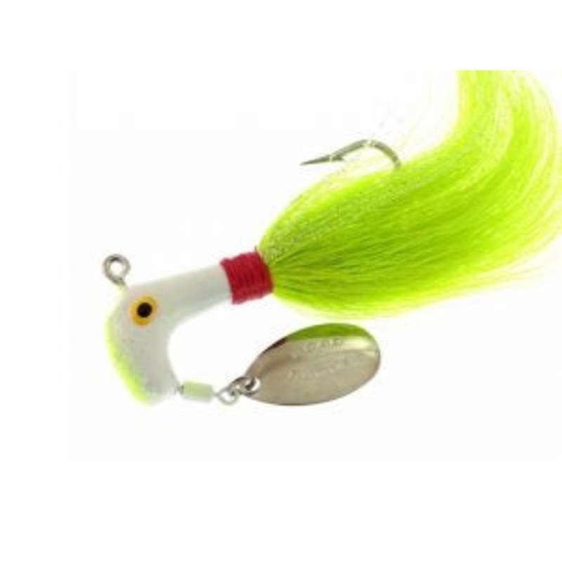 Blakemore Road Runner Bucktail 1oz 4/0 Wh/Ch-Chart 6/cd