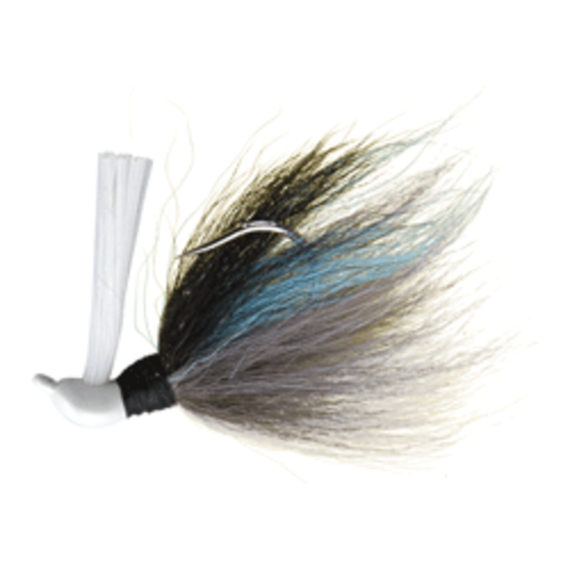 Booyah Bucktail Jig 1/8 White Aqua Shad