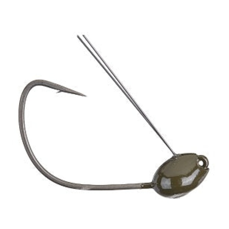 Gamakatsu Jig Head Wacky 3ct 3/16 Green Pumpkin