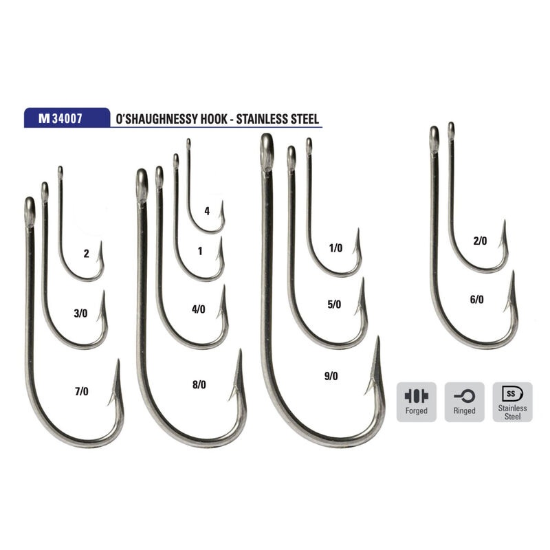 Mustad - O'Shaughnessy Forged Stainless Steel Hook M34007