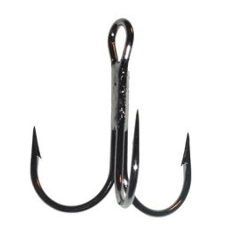 Daiichi Treble Hook Death Trap Round Bend Black Nickle #4 5ct