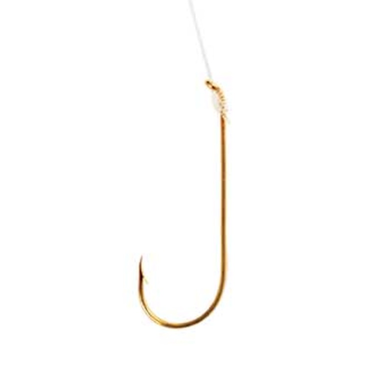 Eagle Claw Aberdeen Gold Snelled Hook Size 1