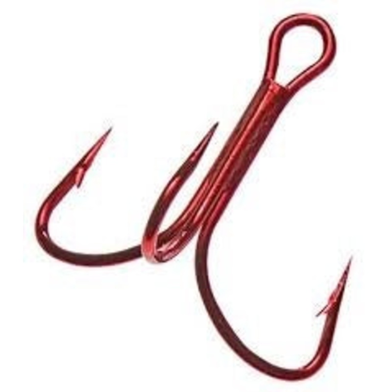 Mustad Treble Triple Grip Red 10ct Size 4