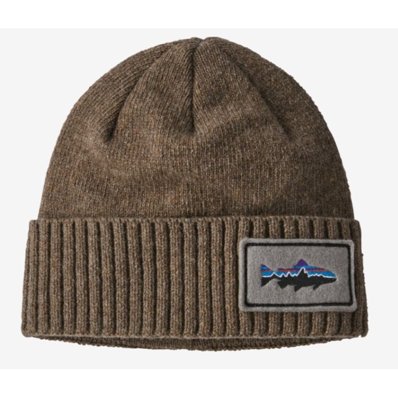 Patagonia - Brodeo Beanie - Fitz Roy Trout Patch - Ash Tan