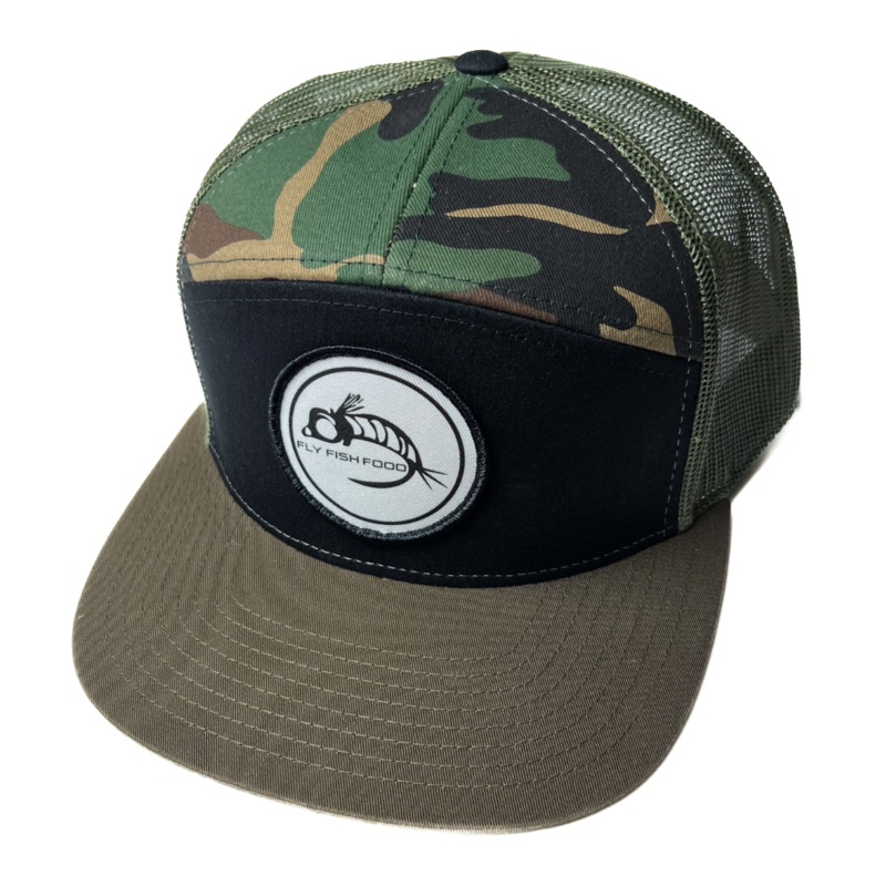 7 Panel Trucker Logo Hat - Camo