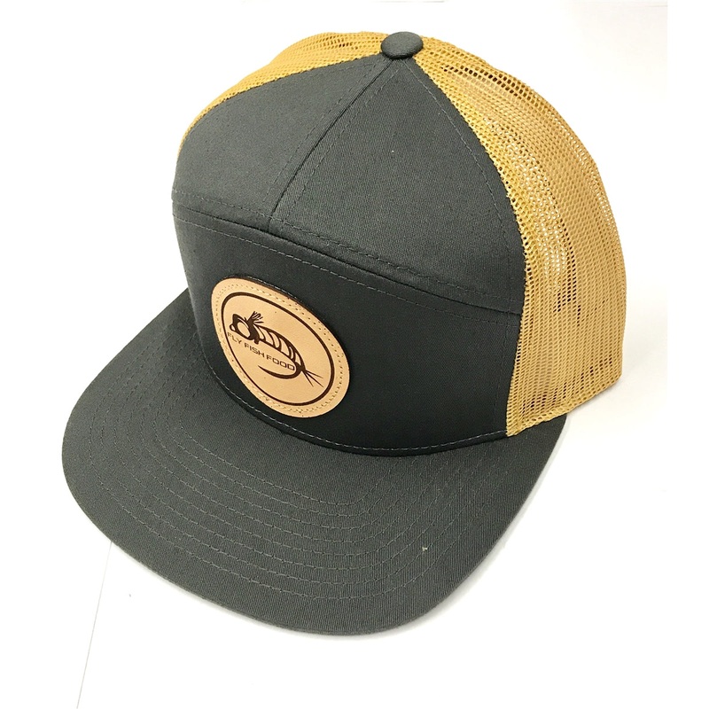 7 Panel Trucker Logo Hat - Gray & Yellow