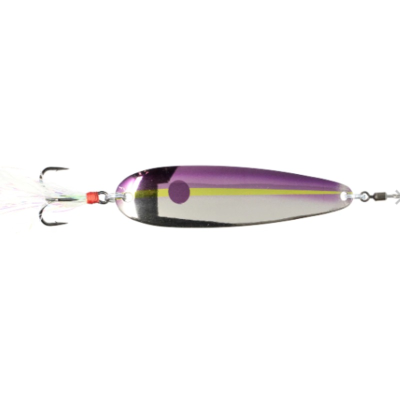 Nichols 4in Lake Fork Flutter Spoon Purple Threadfin 3/4oz