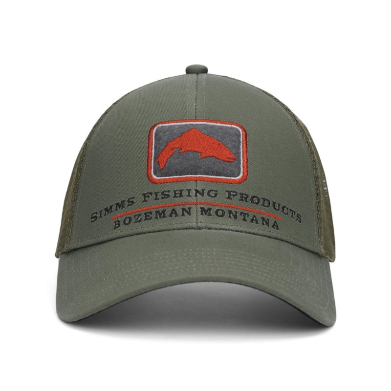 Simms Trout Icon Trucker Hat - Smokey Olive