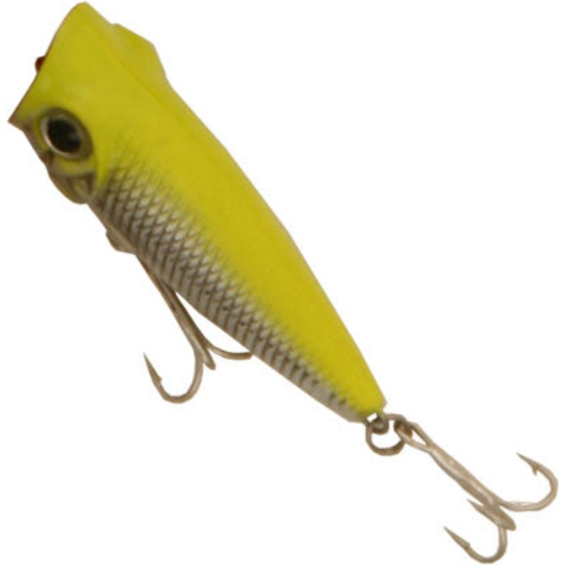 Creme Pond Favorites Popper 2" Chartreuse Back