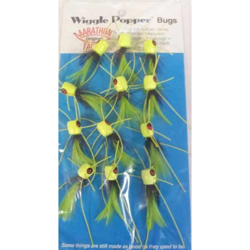 Betts Wiggle Popper Chartreuse/Black Size 10 12/card