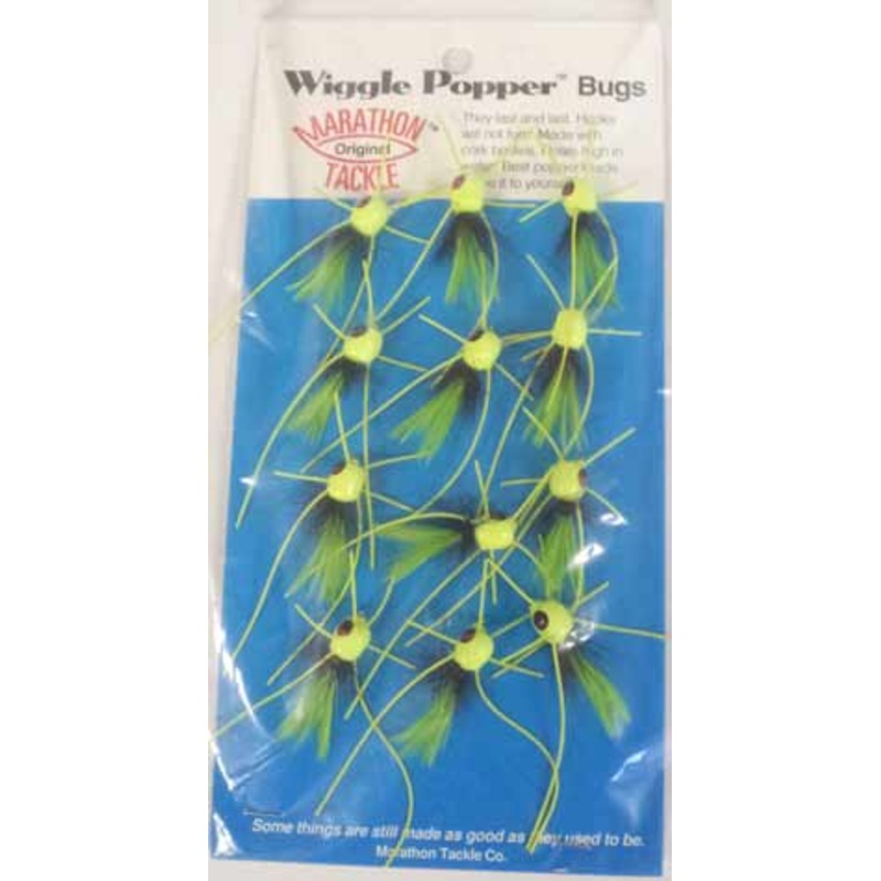 Betts Wiggle Popper Chartreuse/Black Size 8 12/card