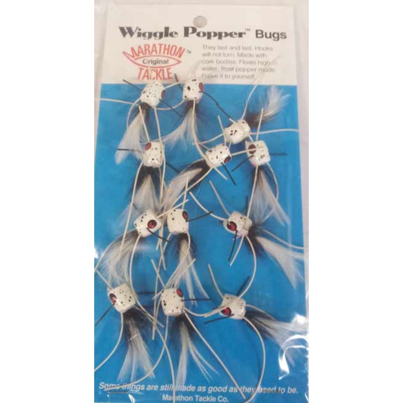 Betts Wiggle Popper White Speckle Size 8 12/card