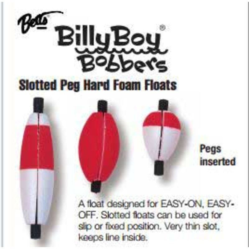 Betts Foam Float Cigar Slotted 2.50in 100ct Red/White