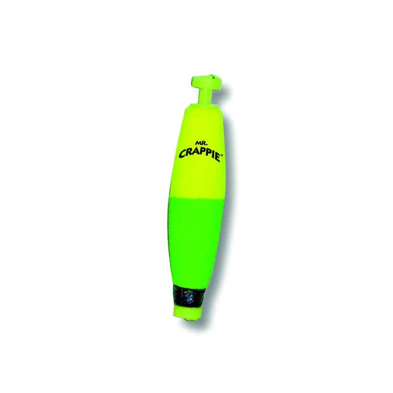 Betts Mr Crappie Snap-on Cigar Weighted 2.00in 50ct Yel/Green