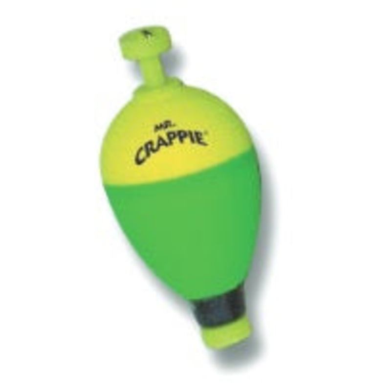 Betts Mr Crappie Snap-on Pear Weighted 1.25in 50ct Yel/Green