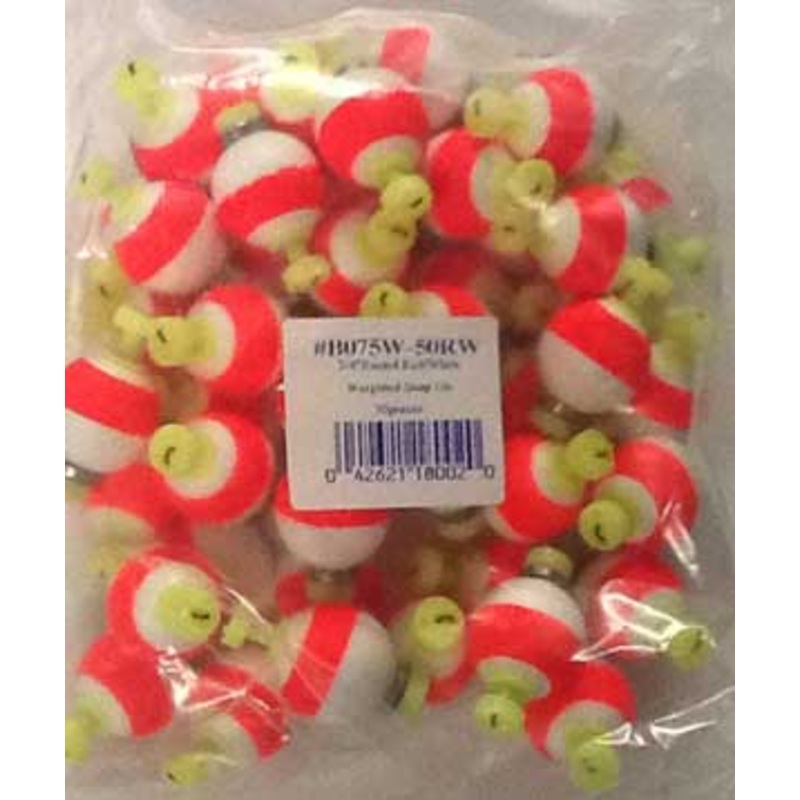 Betts Snap On Weighted Round 0.75in 50ct Red/White