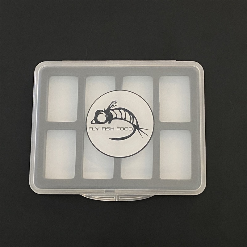 FLY FISH FOOD LOGO FLY BOX, SUPER SLIM - 8 MAGNETIC COMPARTMENTS - SMALL