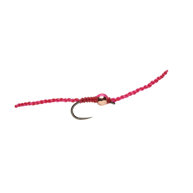 Olsen's DNA Worm - Pink & Red Barbless