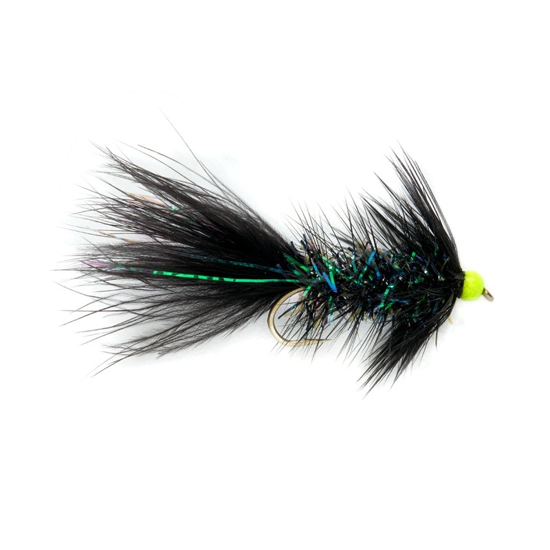 Shimmer Bugger - Black & Chartreuse Bead