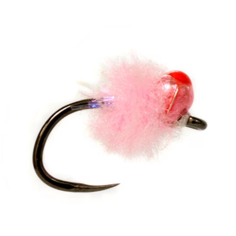 Crostons Tungsten Mini Egg - Baby Pink Barbless (Red Dot)