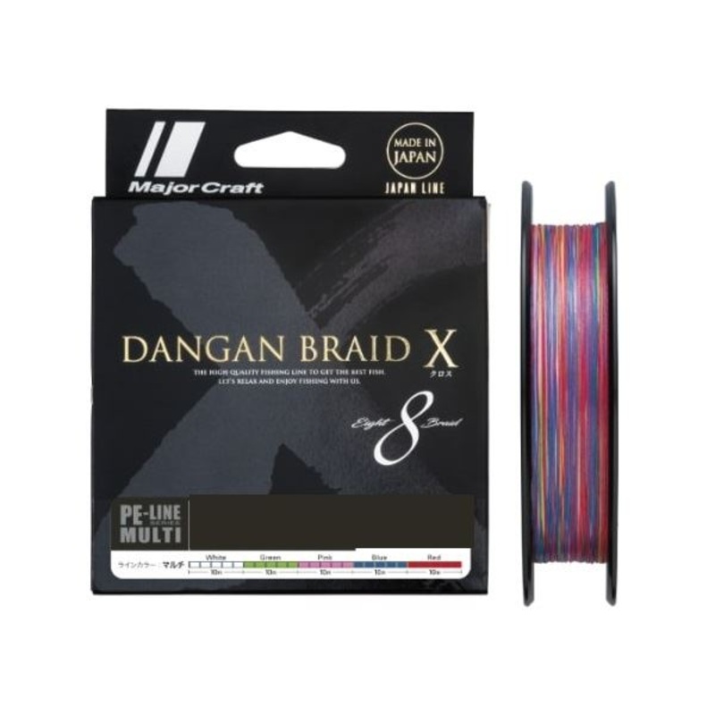 Major Craft Dangan Braid X X8 DBX8 200m #1.2 25lb Multi Color