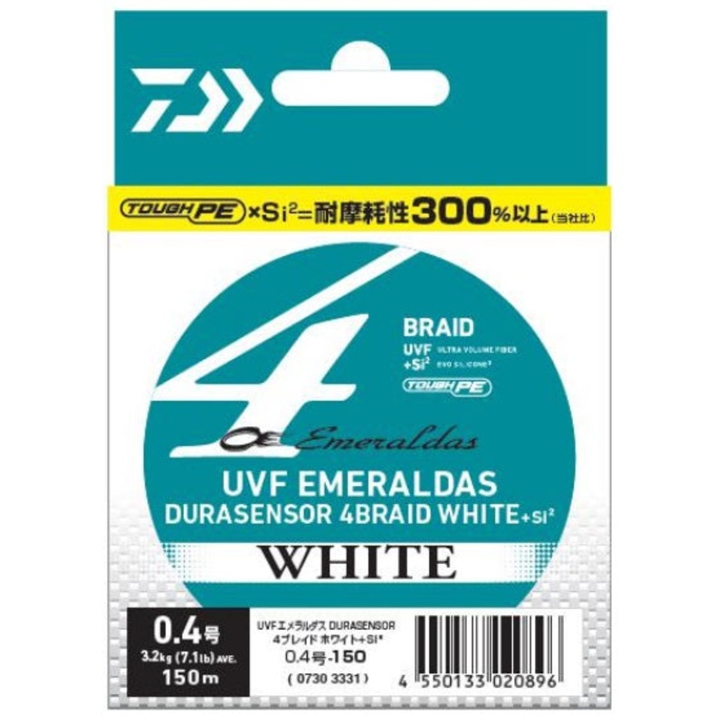 Daiwa UVF Emeraldas Dura Sensor X4 White #0.4 150m