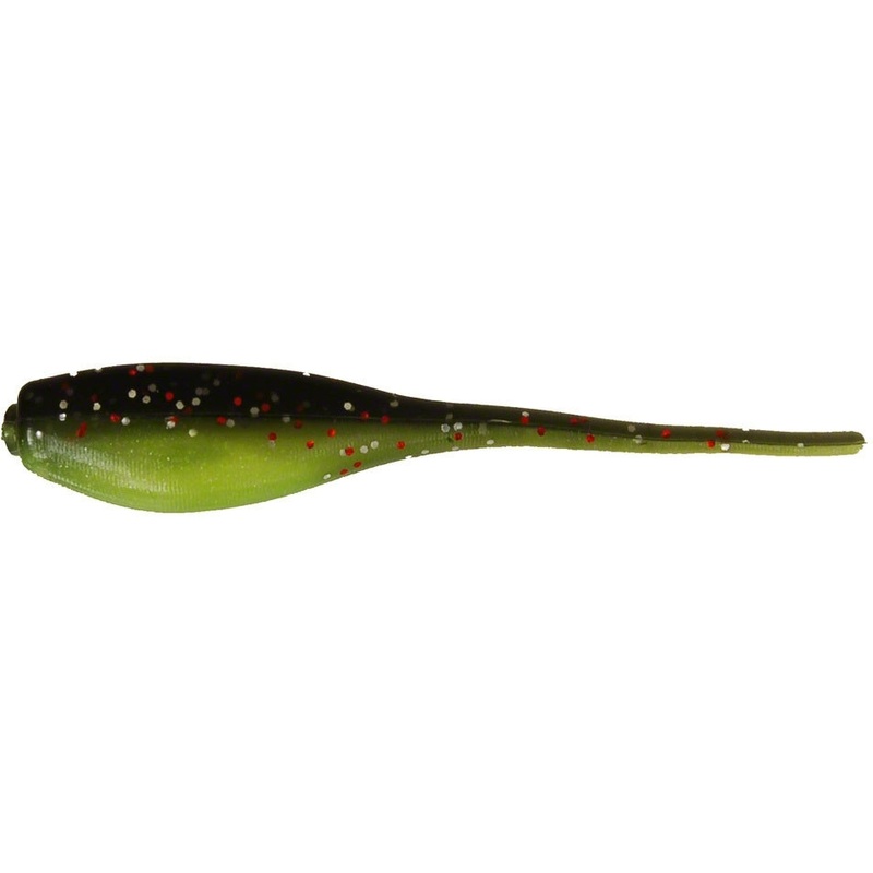 Bobby Garland Baby Shad Soft Plastic Lure, Licorice Chartreuse Pearl