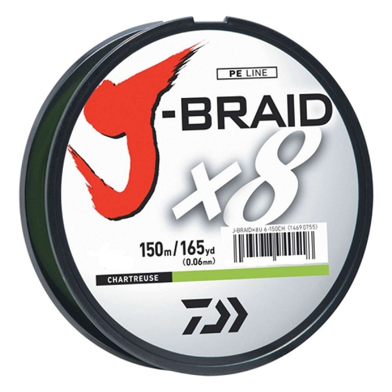 Daiwa J-Braid Chartreuse Filler Spool - 150M 15