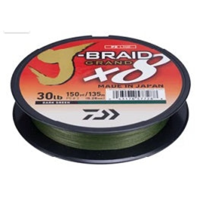 Daiwa J-Braid Grand 8X 150yd 40lb Dark Green