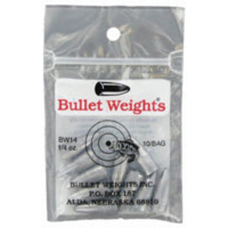 Bullet Weights BW14-24 Lead Bullet Weight Size 1/4 Oz Fishing Weights