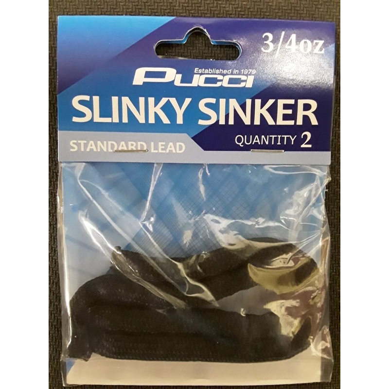 Pucci Slinky Sinker Slws 3/4 OZ Standard Lead 2Pk